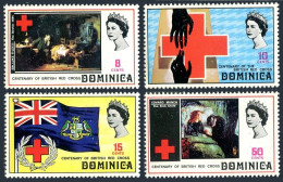 Dominica 308-311,311a,MNH. Mi 307-310,Bl.6. British Red Cross-100,1973.Art,Flag. - Dominica (1978-...)