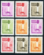 Dominican Rep 558-CB25, CB25a A,B. Mi 765-773, Bl.29A-29B. WHO Against Malaria. - Dominique (1978-...)