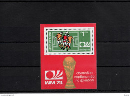BULGARIE 1974 Coupe Du Monde De Football, Munich Yvert BF 45, Michel Block 47 NEUF** MNH Cote 8 Euros - Blokken & Velletjes