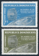 Dominican Rep 673, C178, MNH-yellowish. World Telecommunications Day, Satellite. - Dominican Republic