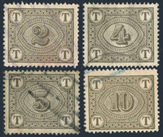 Dominican Republic J1-J4,used.Michel P1-P4. Postage Due Stamps,1901.Numeral. - Dominican Republic