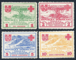 Dominican Rep RA1-RA8,hinged. Tax Stamps 1930.Santo Domingo After Hurricane. - Dominicaanse Republiek