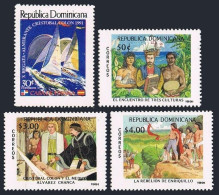 Dominican Rep 1104-1107,MNH.Mi 1639-1642. Discovery Of America-500,1991. Regatta - Dominicaine (République)