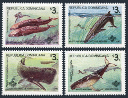 Dominican Rep 1196-1199,MNH.Michel 1749-1752. Whales 1995. - Dominikanische Rep.