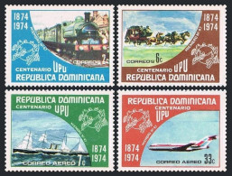 Dominican Rep 727-C221,MNH.Mi 1068-1071. UPU-100,1974.Mail Coach,Ship,Train,Jet. - República Dominicana