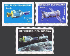 Dominican Rep 742-743, C230, MNH. Apollo-Soyuz Space Test Project, 1975. - Dominican Republic