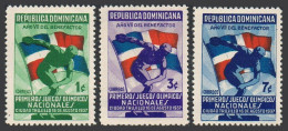 Dominican Rep 326-328, Lightly Hinged. 1st National Olympic Games, 1937. Discus. - Dominicaanse Republiek