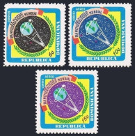 Dominican Rep 640,C156-C157, MNH. World Meteorological Day,1968.Globe,Satellite. - Dominicaine (République)