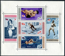 Dominican Rep 505a,C108a Sheets, MNH. Olympics Melbourne-1956.Winners And Flags. - Dominicaanse Republiek