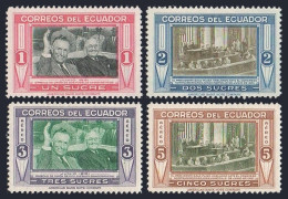 Ecuador 558-559 MNH,C231-C232 MLH. Galo Plaza, Harry Truman, Visit To US, 1951. - Equateur