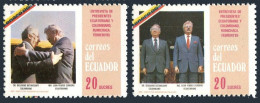 Ecuador 1131-1932, MNH. Presidents Cordero And Betancourt, Colombia, 1986. - Equateur