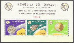 Ecuador 748Df, 748Df Imperf Sheets, MNH. Michel Bl.14-15. ITU-100, 1965. - Equateur