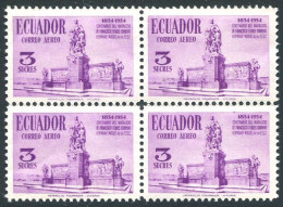 Ecuador C276 Block/4, MNH. Michel 860. Francisco Febres Cordero Monument, 1954 - Ecuador