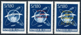 Ecuador 650, 718, C422, MNH. Geophysical Year IGY-1957-1958 & Overprint 1964. - Equateur