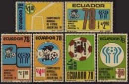Ecuador 971-973,C627-C629,MNH.Mi 1782-1787. Soccer Cup Argentina-1978. - Equateur