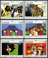Ecuador 765-765E,MNH.Michel 1392-1397.Christmas 1967. Native Christian Art. - Equateur