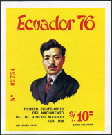 Ecuador C591a, MNH. Michel Bl.72. Dr. Hideyo Noguchi, Bacteriologist, 1976. - Ecuador