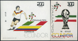Ecuador 1237-1238,MNH.Michel Bl.143-144. World Soccer Cup ITALY-1990. - Equateur