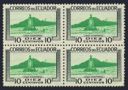 Ecuador 577 Block/4,MNH.Michel 813. Equatorial Line Monument,1953.  - Ecuador