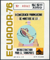 Ecuador C584,C585 Sheet, MNH. Pan-American Transport Ministers Conference, 1976. - Ecuador