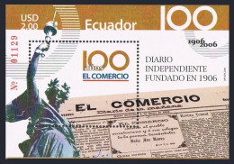 Ecuador 1764, MNH. El Comercio Newspaper, Centenary, 2006. - Ecuador