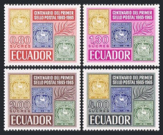 Ecuador 744-747,MNH.Michel 1186-1189.Centenary Of Ecuadorian Postage Stamps,1965 - Ecuador