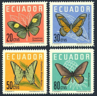 Ecuador 680-683, Lightly Hinged. Michel 1070-1073. Butterflies 1961. - Ecuador