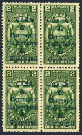 Ecuador RA24 Block/4,MNH.Mi Zw 23. Postal Tax Stamp 1934.Revenue Overprinted. - Ecuador