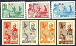 Ecuador 563-565, C236-C239, Hinged. Mi 789-795. Abolition Of Slavery-100, 1952. - Ecuador