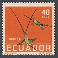 Ecuador 637, MNH. Michel 959. 1958. Black, Sword-tailed Humingbirds. - Equateur