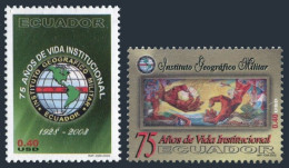 Ecuador 1667-1668, MNH. Military Geographic Institute, 75th Ann. 2003. - Equateur