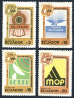 Ecuador 1145-1148, MNH. Mi 2056-2059. Railway,Post Office, Public Works, 1986. - Equateur