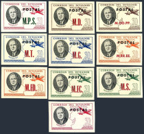 Ecuador D176-D185 Michel,MNH. Official Stamps 1949.Roosevelt,Map,Plane. - Equateur