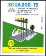 Ecuador C595 Sheet, MNH. Michel Bl.73B. Meeting Of Agriculture Ministers, 976. - Ecuador