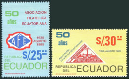Ecuador 1087-1088, MNH. Mi 1990-1991. National Philatelic Association, 50, 1985. - Equateur
