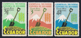 Ecuador C398-C400, MNH. Mi 1092-1094. FAO Freedom From Hunger Campaign, 1963. - Equateur