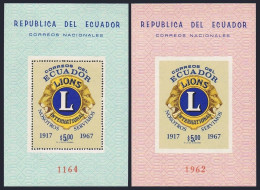 Ecuador 771Bc-771Bc Imperf,MNH.Michel Bl.49-50. Lions International,50,1968. - Equateur