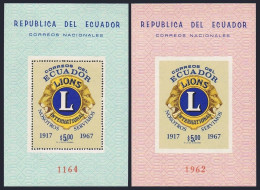 Ecuador 771Bc-771Bc Imperf,MNH.Michel Bl.49-50. Lions International,50,1968. - Ecuador