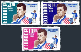 Ecuador C429-C431, MNH. Michel 1152-1154. John F. Kennedy, 1964. Flag. - Equateur