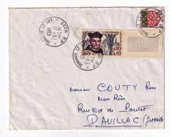 Lettre 1963 Agen Lot Et Garonne Timbre Jacques Amyot Avec Bande + Armoiries Amiens - Lettres & Documents