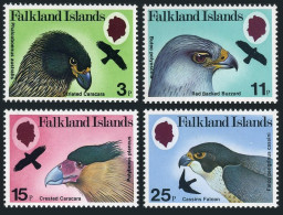 Falkland 306-309, Hinged. Mi 308-311. Birds Head 1980. Caracara, Buzzard, Falcon - Falklandeilanden