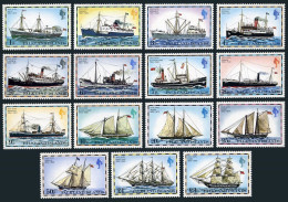 Falkland 260-274, Damaged Gum. Michel 255-269 Type I. Mail Ships, 1978. - Falklandeilanden