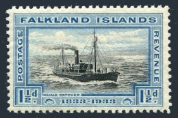 Falkland 67, Hinged. Michel 61. Whaling Ship, 1933. - Falklandinseln