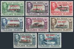Falkland 4L1-4L8 SOUTH ORKNEYS, Hinged. Michel 1-8. Birds, Sheep, Monuments.1944 - Falklandeilanden