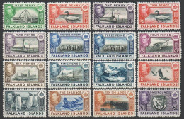 Falkland 84-96,MNH. King George VI.Whale Jawbones,Swan,Memorial,Sheep,Ships,Lion - Islas Malvinas