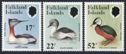 Falkland 408-410, MNH. Mi 412-414. Birds, 1984. Great, Silver & Rolland Grebe. - Falklandinseln