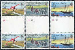 Falkland 295-297 Gutter, MNH. Michel 292-294. UPU Membership-100, 1979. - Falkland