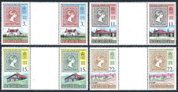 Falkland 278-281 Gutter, MNH. Mi 275-278. 1st Stamp-100, 1978. Post Office,Stamp - Falklandinseln
