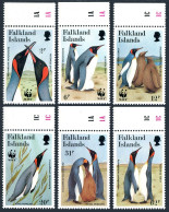 Falkland 535-540, MNH. Michel 538-543. WWF 1991. King Penguins. - Falkland