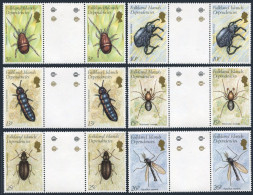 Falkland Depend 1L66-1L71 Gutter,MNH.Michel 106-111. Insects,1982. - Falkland